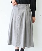 【ムーク/muuc】の〈ロングシーズン心地良いウールリネン生地〉後ろウエストゴム有り 両サイドにベルト調節有り 裏地有り スカート グレー|ID: prp329100004756934 ipo3291000000034411369