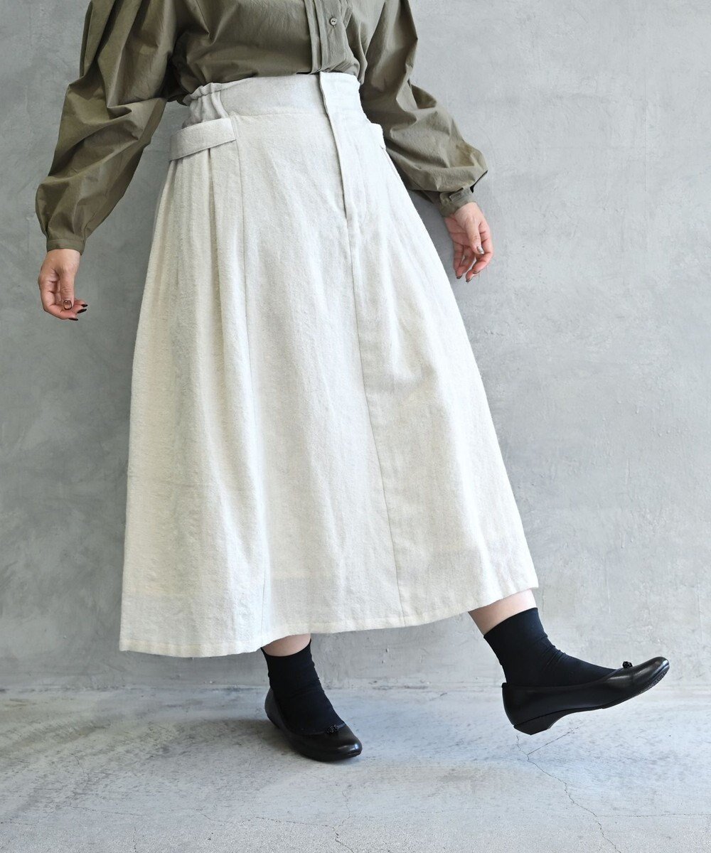 【ムーク/muuc】の〈ロングシーズン心地良いウールリネン生地〉後ろウエストゴム有り 両サイドにベルト調節有り 裏地有り スカート インテリア・キッズ・メンズ・レディースファッション・服の通販 founy(ファニー) ファッション Fashion レディースファッション Fashion for Women スカート Skirts ベルト&ウエストマーク Belts & Waist Accessories キャンバス Canvas, Canvas Fabric 定番 Standard, Basic Item 手編み Hand-Knitted, Handmade Knit 人気 Popular, Best Seller パターン Pattern, Design Print ボトム Bottoms, Lower Wear リネン Linen, Linen Fabric ロング Long, Long-Length A/W・秋冬 Autumn/Winter 再入荷 Restock / Back in Stock ベージュ|ID: prp329100004756934 ipo3291000000034411373