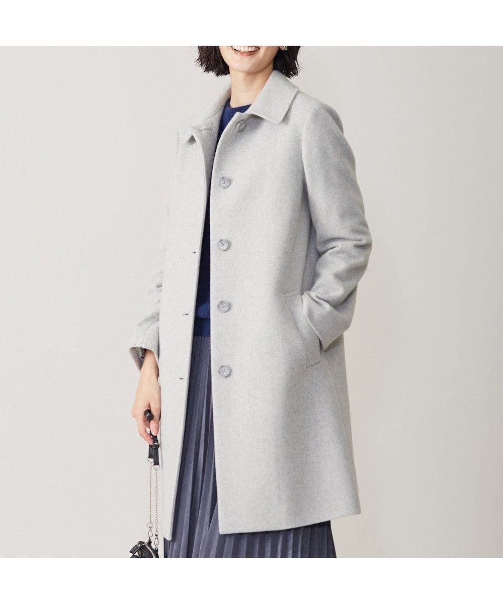 【ジェイ プレス/J.PRESS】のショートビーバー ステンカラー コート インテリア・キッズ・メンズ・レディースファッション・服の通販 founy(ファニー) 　ファッション　Fashion　レディースファッション　Fashion for Women　アウター　Coat / Outerwear Collection　コート・ロングコート・ピーコート　Long Coats, Peacoats & More　レディースジャケット・軽アウター　Jackets　おすすめ　Recommended / Our Picks　ショート　Short, Short Length　シンプル　Simple, Minimal　ジャケット　Jacket, Outerwear　ベーシック　Basic, Essential　エレガント 上品　Elegant　定番　Standard, Basic Item　A/W・秋冬　Autumn/Winter　ライトグレー系|ID: prp329100004756936 ipo3291000000034411394