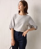 【組曲/KUMIKYOKU】の【洗える】レリーフスリーブジャージー カットソー 人気、トレンドファッション・服の通販 founy(ファニー) ファッション Fashion レディースファッション Fashion for Women トップス・カットソー Cut & Sew Tops シャツ・ブラウス・オフィスカジュアル Elegant Blouses & Button-Ups ロングTシャツ・Tシャツ Longline T-Shirts & Tees カットソー・ベーシックTシャツ Cut-and-Sewn Tops / Stretch Tees & Basics 洗える Machine Washable カットソー Cut and Sewn Top シアー Sheer, See-Through シンプル Simple, Minimal デニム Denim, Jeans Material ヨーク Yoke, Yoke Design A/W・秋冬 Autumn/Winter thumbnail ブルーグレー系|ID: prp329100004756941 ipo3291000000034411465