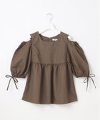 【フェルゥ/Feroux】の【洗える】フクレジャガードチュニック ブラウス ダークブラウン系|ID: prp329100004756943 ipo3291000000034411475