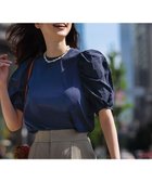 【アンフィーロ 自由区/UNFILO】の【接触冷感/吸水速乾】BEAUTY FORM パフスリーブ Tシャツ 人気、トレンドファッション・服の通販 founy(ファニー) ファッション Fashion レディースファッション Fashion for Women トップス・カットソー Cut & Sew Tops シャツ・ブラウス・オフィスカジュアル Elegant Blouses & Button-Ups ロングTシャツ・Tシャツ Longline T-Shirts & Tees カットソー・ベーシックTシャツ Cut-and-Sewn Tops / Stretch Tees & Basics 春 Spring カットソー Cut and Sewn Top コンシャス Conscious, Bodycon 吸水 Absorbent, Quick-Dry 抗菌 Antibacterial, Bacteria-Resistant シルク Silk, 100% Silk スリーブ Sleeve, Long Sleeve / Short Sleeve 雑誌 Magazine, Fashion Magazine タフタ Taffeta, Structured Fabric ドレープ Drape, Draping Fabric バランス Balance, Style Balance フィット Fit, Slim Fit ボトム Bottoms, Lower Wear S/S・春夏 SS, Spring/Summer, Warm Season 夏 Summer thumbnail ネイビー系|ID: prp329100004756954 ipo3291000000034411544
