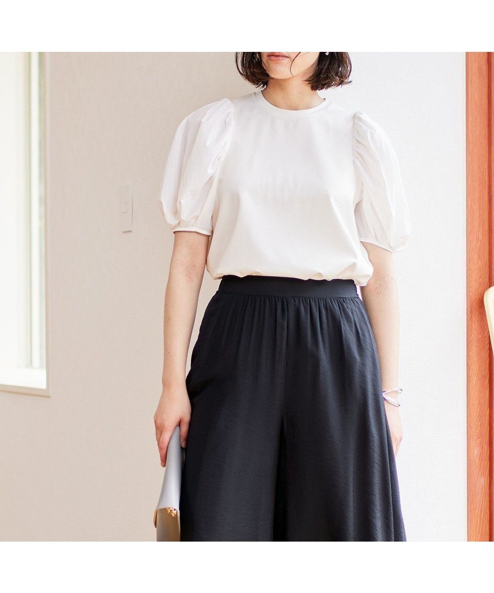 【アンフィーロ 自由区/UNFILO】の【接触冷感/吸水速乾】BEAUTY FORM パフスリーブ Tシャツ インテリア・キッズ・メンズ・レディースファッション・服の通販 founy(ファニー)  ファッション Fashion レディースファッション Fashion for Women トップス・カットソー Cut & Sew Tops シャツ・ブラウス・オフィスカジュアル Elegant Blouses & Button-Ups ロングTシャツ・Tシャツ Longline T-Shirts & Tees カットソー・ベーシックTシャツ Cut-and-Sewn Tops / Stretch Tees & Basics 春 Spring カットソー Cut and Sewn Top コンシャス Conscious, Bodycon 吸水 Absorbent, Quick-Dry 抗菌 Antibacterial, Bacteria-Resistant シルク Silk, 100% Silk スリーブ Sleeve, Long Sleeve / Short Sleeve 雑誌 Magazine, Fashion Magazine タフタ Taffeta, Structured Fabric ドレープ Drape, Draping Fabric バランス Balance, Style Balance フィット Fit, Slim Fit ボトム Bottoms, Lower Wear S/S・春夏 SS, Spring/Summer, Warm Season 夏 Summer ホワイト系|ID: prp329100004756954 ipo3291000000034411546