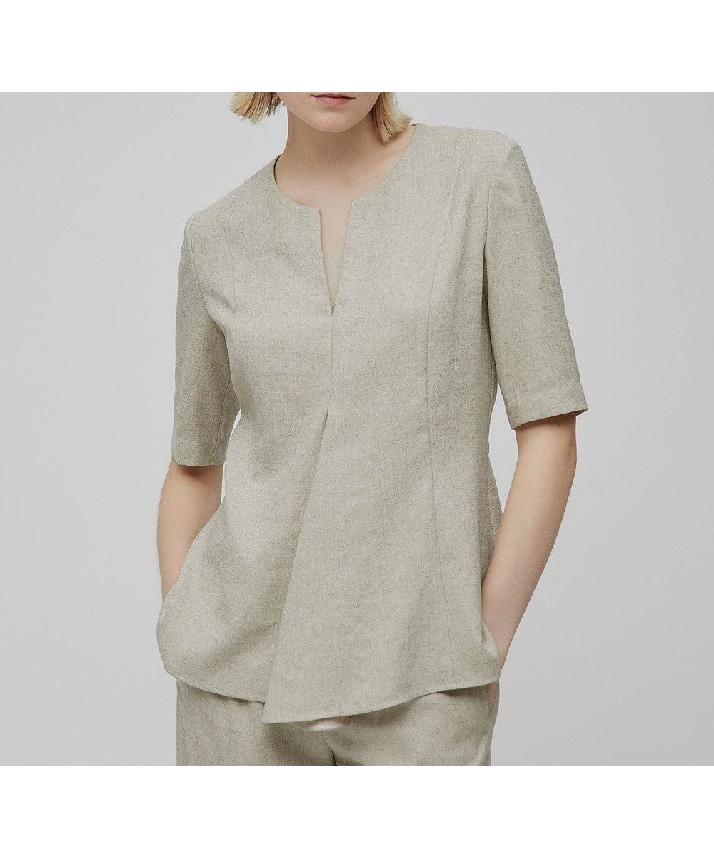 【ベイジ,/BEIGE,】のCAROLE / ペプラムブラウス インテリア・キッズ・メンズ・レディースファッション・服の通販 founy(ファニー) ファッション Fashion レディースファッション Fashion for Women トップス・カットソー Cut & Sew Tops シャツ・ブラウス・オフィスカジュアル Elegant Blouses & Button-Ups 春 Spring コンパクト Compact, Small Size ストレッチ Stretch, Stretchy Fabric スリット Slit, Slit Detail タンブラー Tumbler, Travel Mug ペプラム Peplum, Flared Hem マニッシュ Mannish, Boyish ワイド Wide, Wide Fit S/S・春夏 SS, Spring/Summer, Warm Season おすすめ Recommended / Our Picks 夏 Summer 2023春夏・S/S Spring/Summer 2023 SS23 2023年 2023 エレガント 上品 Elegant Sand×Slate|ID: prp329100004757870 ipo3291000000034424062