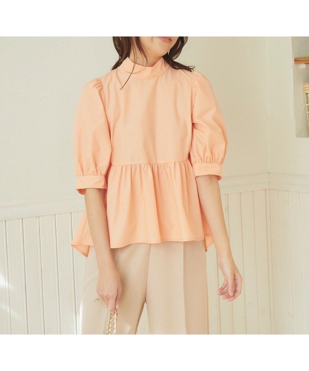 【フェルゥ/Feroux】の【新色追加・ONWARD CROSSET MAG掲載】バックリボンパフスリーブ ブラウス 人気、トレンドファッション・服の通販 founy(ファニー) 　ファッション　Fashion　レディースファッション　Fashion for Women　トップス・カットソー　Cut & Sew Tops　シャツ・ブラウス・オフィスカジュアル　Elegant Blouses & Button-Ups　ギャザー　Gathered, Ruffled　スリーブ　Sleeve, Long Sleeve / Short Sleeve　バランス　Balance, Style Balance　フラット　Flat, Flat Shoes　リボン　Ribbon, Bow　夏　Summer　春　Spring　S/S・春夏　SS, Spring/Summer, Warm Season　雑誌　Magazine, Fashion Magazine　 other-1|ID: prp329100004757876 ipo3291000000034424117