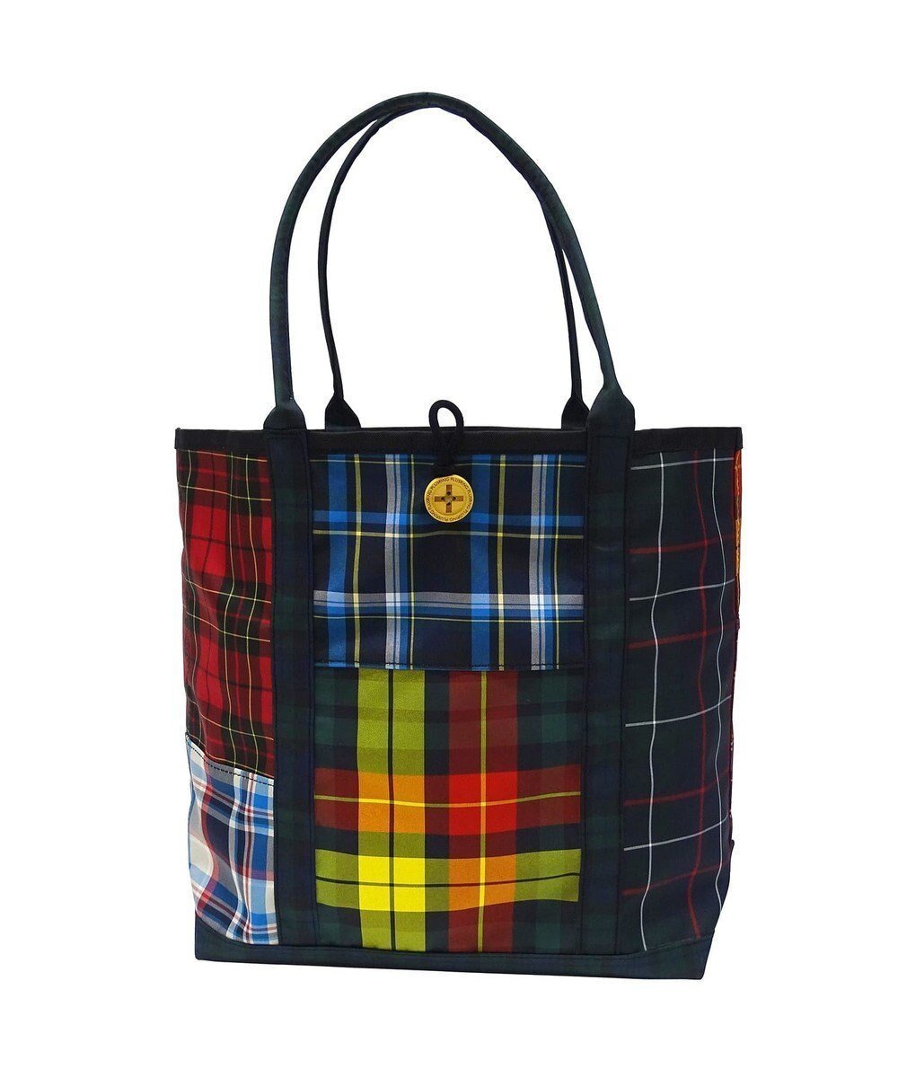 【プラスリング/+RING】の【肩掛け可】【水・汚れに強い】撥水トートバッグML クレイジーチェック SR257 人気、トレンドファッション・服の通販 founy(ファニー) 　ファッション　Fashion　レディースファッション　Fashion for Women　バッグ　Bags　ポケット　Pocket, Pocket Detail　傘　Umbrella, Parasol　雑誌　Magazine, Fashion Magazine　 other-1|ID: prp329100004757892 ipo3291000000034424275