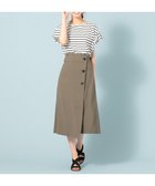 【エニー/ANY】の【洗える】麻混ストレッチ スカート カーキ系|ID: prp329100004757900 ipo3291000000034424313