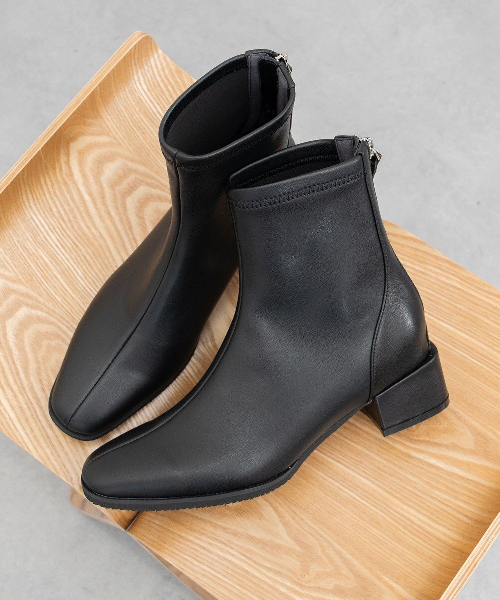 【ブリジット バーキン/Bridget Birkin】の【PARADIS COULEUR】スクエアトウバックジップストレッチブーツ インテリア・キッズ・メンズ・レディースファッション・服の通販 founy(ファニー) 　ファッション　Fashion　レディースファッション　Fashion for Women　バッグ　Bags　クッション　Cushion, Throw Pillow　シンプル　Simple, Minimal　スクエア　Square, Square Shape　スタイリッシュ　Stylish, Fashionable　ストレッチ　Stretch, Stretchy Fabric　フィット　Fit, Slim Fit　夏　Summer　S/S・春夏　SS, Spring/Summer, Warm Season　A/W・秋冬　Autumn/Winter　軽量　Lightweight, Ultra Light　ブラック|ID: prp329100004757908 ipo3291000000034496177