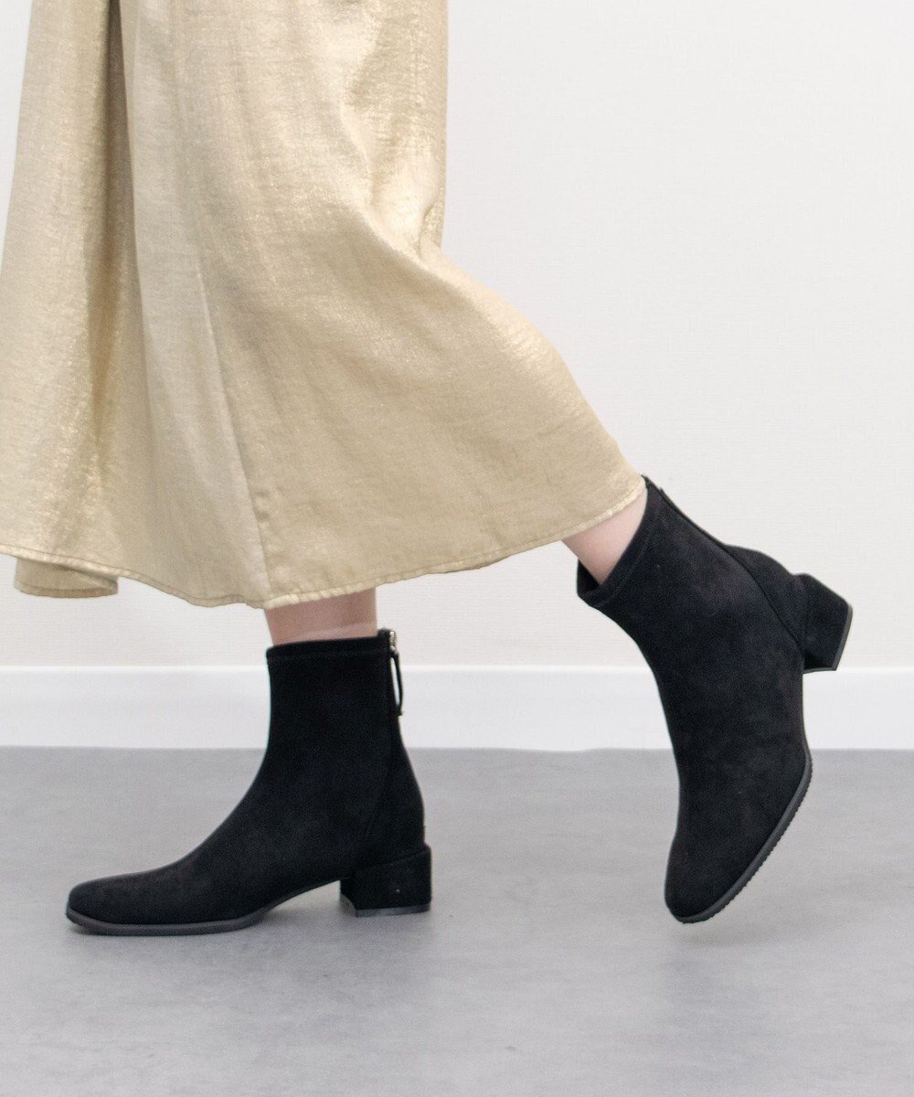 【ブリジット バーキン/Bridget Birkin】の【PARADIS COULEUR】スクエアトウバックジップストレッチブーツ インテリア・キッズ・メンズ・レディースファッション・服の通販 founy(ファニー) 　ファッション　Fashion　レディースファッション　Fashion for Women　バッグ　Bags　クッション　Cushion, Throw Pillow　シンプル　Simple, Minimal　スクエア　Square, Square Shape　スタイリッシュ　Stylish, Fashionable　ストレッチ　Stretch, Stretchy Fabric　フィット　Fit, Slim Fit　夏　Summer　S/S・春夏　SS, Spring/Summer, Warm Season　A/W・秋冬　Autumn/Winter　軽量　Lightweight, Ultra Light　ブラックスウェード|ID: prp329100004757908 ipo3291000000034496178