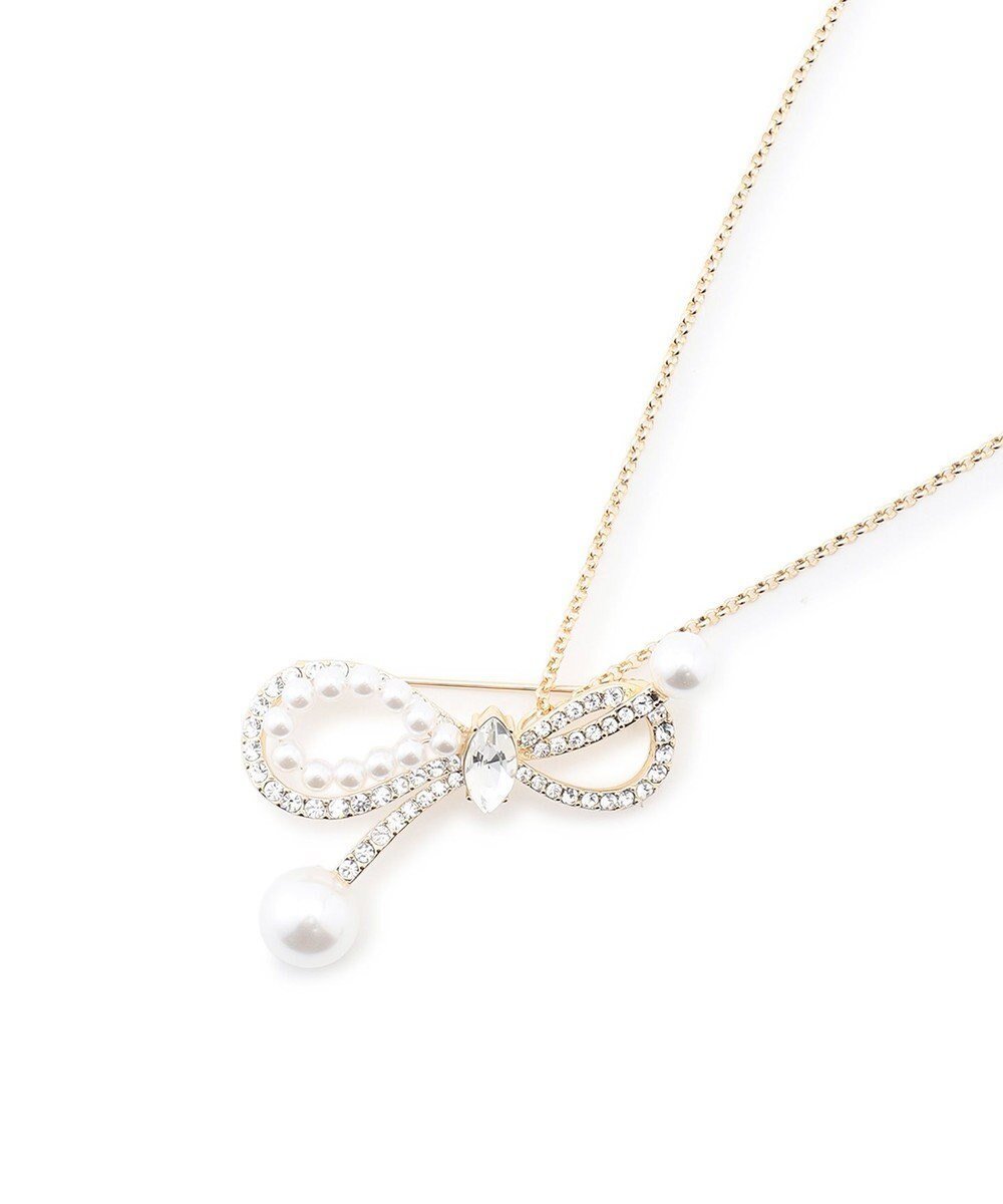 【トッカ/TOCCA】のSHAKE RIBBON 2WAY BROOCH NECKLACE ブローチネックレス 人気、トレンドファッション・服の通販 founy(ファニー) 　ファッション　Fashion　レディースファッション　Fashion for Women　ジュエリー　Jewelry　ネックレス　Necklaces & Pendants　アクセサリー　Fashion Accessories　アシンメトリー　Asymmetrical Style　チェーン　Chain, Chain Strap　ネックレス　Necklace, Pendant Necklace　パール　Pearl, Pearl Accent　ビジュー　Bijou, Jewel-like Accent　フォルム　Silhouette, Form　フォーマル　Formal, Dressy　ブローチ　Brooch, Pin Brooch　無地　Plain, Solid Color　リボン　Ribbon, Bow　リュクス　Luxury, Elegant, High-End, Chic　S/S・春夏　SS, Spring/Summer, Warm Season　新作・新入荷　New Arrivals / New In　おすすめ　Recommended / Our Picks　夏　Summer　エレガント 上品　Elegant　セレモニー　Ceremony　ギフト プレゼント　Gift / Present　2026年　2026　 other-1|ID: prp329100004757930 ipo3291000000034424398