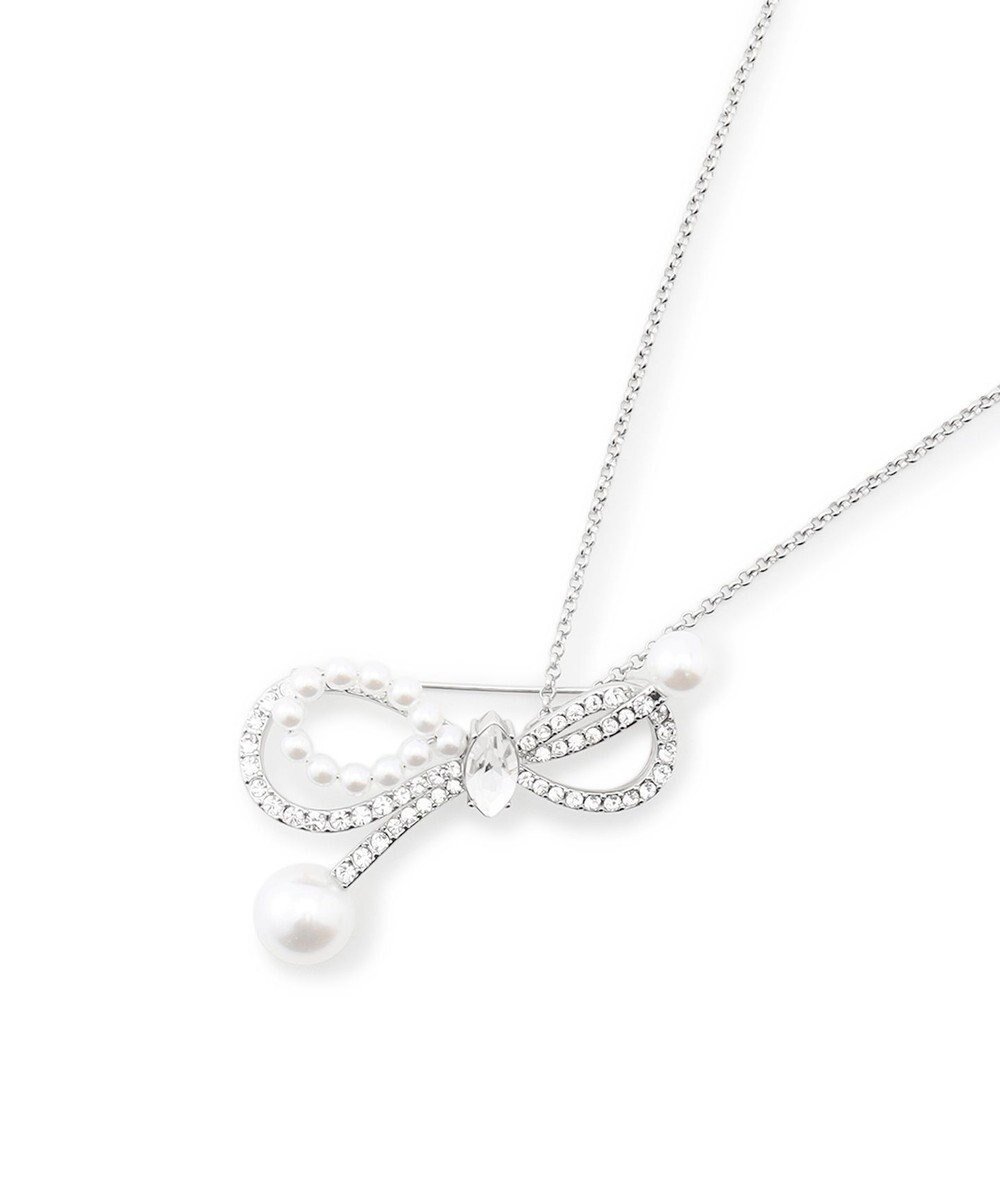 【トッカ/TOCCA】のSHAKE RIBBON 2WAY BROOCH NECKLACE ブローチネックレス インテリア・キッズ・メンズ・レディースファッション・服の通販 founy(ファニー) 　ファッション　Fashion　レディースファッション　Fashion for Women　ジュエリー　Jewelry　ネックレス　Necklaces & Pendants　アクセサリー　Fashion Accessories　アシンメトリー　Asymmetrical Style　チェーン　Chain, Chain Strap　ネックレス　Necklace, Pendant Necklace　パール　Pearl, Pearl Accent　ビジュー　Bijou, Jewel-like Accent　フォルム　Silhouette, Form　フォーマル　Formal, Dressy　ブローチ　Brooch, Pin Brooch　無地　Plain, Solid Color　リボン　Ribbon, Bow　リュクス　Luxury, Elegant, High-End, Chic　S/S・春夏　SS, Spring/Summer, Warm Season　新作・新入荷　New Arrivals / New In　おすすめ　Recommended / Our Picks　夏　Summer　エレガント 上品　Elegant　セレモニー　Ceremony　ギフト プレゼント　Gift / Present　2026年　2026　シルバー系|ID: prp329100004757930 ipo3291000000034424400