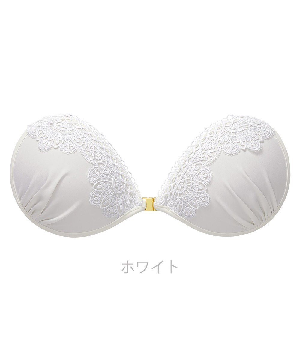 【ブラデリス ニューヨーク/BRADELIS New York】の【NuBra / ボリュームアップ】パテッドヌーブラ ノクターンレース 蒸れにくい バックレス コレクション デザインヌーブラ 正規品 インテリア・キッズ・メンズ・レディースファッション・服の通販 founy(ファニー) 　ファッション　Fashion　レディースファッション　Fashion for Women　バッグ　Bags　アンダー　Underwear Essentials　オイル　Body Oil　キャミソール　Camisole, Spaghetti Strap Top　クラシック　Classic, Timeless Style　コレクション　Collection, Seasonal Line　軽量　Lightweight, Ultra Light　ショルダー　Shoulder, Shoulder Strap　ショーツ　Shorts, Short Pants　シリコン　Silicone, Silicone Material　タオル　Towel, Bath Towel　ドレス　Dress, One-Piece　定番　Standard, Basic Item　人気　Popular, Best Seller　パイピング　Piping, Trim Design　フォルム　Silhouette, Form　ブラジャー　Bra, Lingerie　ラグジュアリー　Luxury, Elegant　レース　Lace, Lace Fabric　ロマンティック　Romantic, Feminine Style　A/W・秋冬　Autumn/Winter　おすすめ　Recommended / Our Picks　エレガント 上品　Elegant　結婚式　Wedding　ホワイト|ID: prp329100004757940 ipo3291000000034424454