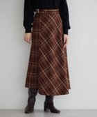【イェッカ ヴェッカ/YECCA VECCA】のチェック柄アシメデザインスカート Brown|ID: prp329100004757983 ipo3291000000034424661