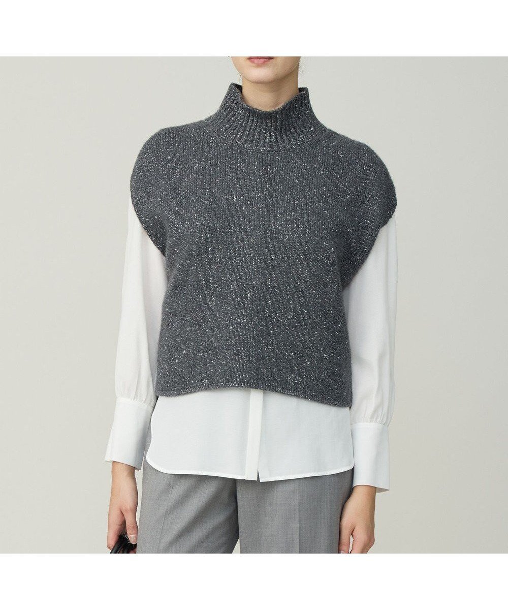 【アイシービー/iCB】の【30th ANNIVERSARY】 カシミヤブレンドルレックス ハイネックニットベスト インテリア・キッズ・メンズ・レディースファッション・服の通販 founy(ファニー) 　ファッション　Fashion　レディースファッション　Fashion for Women　アウター　Coat / Outerwear Collection　トップス・カットソー　Cut & Sew Tops　ニット　Knit Tops & Sweaters　ベスト&ジレ / 重ね着スタイル　Vests & Gilets　イタリア　Italy　ハイネック　High Neck, Mock Neck　ベスト　Vest, Waistcoat　ベーシック　Basic, Essential　防寒　Cold Protection, Winter-Ready　ワンポイント　One Point, Statement Accent　A/W・秋冬　Autumn/Winter　冬　Winter / This Winter　2025年　2025　2025-2026秋冬・A/W　Autumn/Winter 2025–26 AW25–26　ミディアムグレー|ID: prp329100004757994 ipo3291000000035631723