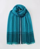 【アウロラ/AURORA】の【 LANVIN COLLECTION(ランバン コレクション) 】シルクウールロゴジャカードストール ターコイズ|ID: prp329100004758000 ipo3291000000035513614