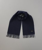 【オーロラ/AURORA / MEN】の【 LANVIN COLLECTION(ランバン コレクション) 】カシミヤ100%リバーシブルチェックマフラー(WASH) ダークネイビー|ID: prp329100004758035 ipo3291000000034424985