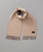 【オーロラ/AURORA / MEN】の【 LANVIN COLLECTION(ランバン コレクション) 】カシミヤ100%リバーシブルチェックマフラー(WASH) ベージュ|ID: prp329100004758035 ipo3291000000034424986