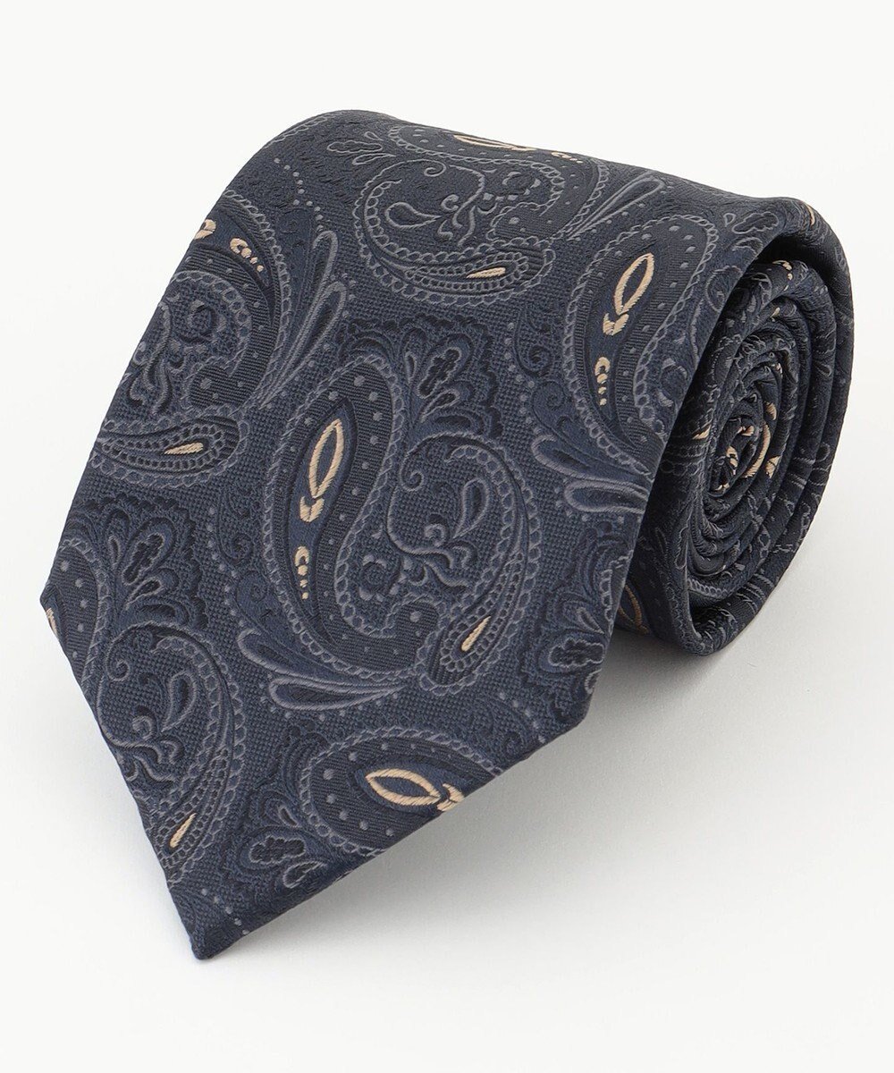 【カシヤマ/KASHIYAMA / MEN】のKASHIYAMAオリジナル【JAPAN MADE】ペイズリーネクタイ インテリア・キッズ・メンズ・レディースファッション・服の通販 founy(ファニー) 　ファッション　Fashion　メンズファッション　Fashion for Men　イタリア　Italy　シルク　Silk, 100% Silk　スーツ　Suit, Formalwear　ネイビー|ID: prp329100004758037 ipo3291000000034424997