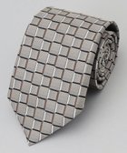 【五大陸/gotairiku / MEN】のGOTAIRIKU別注【日本製】シルク ネクタイ_チェック織り ベージュ系4|ID: prp329100004758042 ipo3291000000034425029