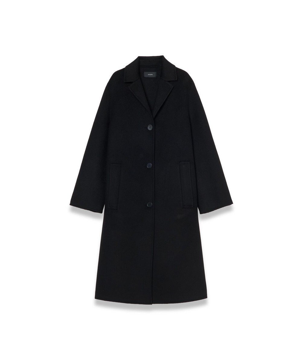 【ジョゼフ/JOSEPH】の【WEB&OUTLET限定】ダブルフェイスウールキャッシュ シングルコート インテリア・キッズ・メンズ・レディースファッション・服の通販 founy(ファニー) 　ファッション　Fashion　レディースファッション　Fashion for Women　アウター　Coat / Outerwear Collection　コート・ロングコート・ピーコート　Long Coats, Peacoats & More　レディースジャケット・軽アウター　Jackets　アウトレット　Outlet / Clearance　ジャケット　Jacket, Outerwear　ダブル　Double, Double-Breasted　フィット　Fit, Slim Fit　フェイス　Face, Facial Design　フロント　Front, Front Design　リラックス　Relax, Relaxed Fit　A/W・秋冬　Autumn/Winter　Black|ID: prp329100004758059 ipo3291000000034425134