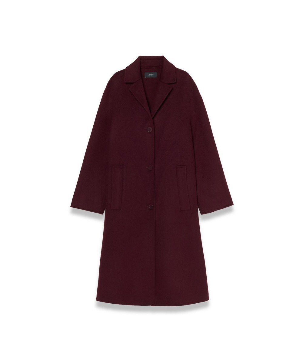 【ジョゼフ/JOSEPH】の【WEB&OUTLET限定】ダブルフェイスウールキャッシュ シングルコート インテリア・キッズ・メンズ・レディースファッション・服の通販 founy(ファニー) 　ファッション　Fashion　レディースファッション　Fashion for Women　アウター　Coat / Outerwear Collection　コート・ロングコート・ピーコート　Long Coats, Peacoats & More　レディースジャケット・軽アウター　Jackets　アウトレット　Outlet / Clearance　ジャケット　Jacket, Outerwear　ダブル　Double, Double-Breasted　フィット　Fit, Slim Fit　フェイス　Face, Facial Design　フロント　Front, Front Design　リラックス　Relax, Relaxed Fit　A/W・秋冬　Autumn/Winter　Merlot|ID: prp329100004758059 ipo3291000000034425136