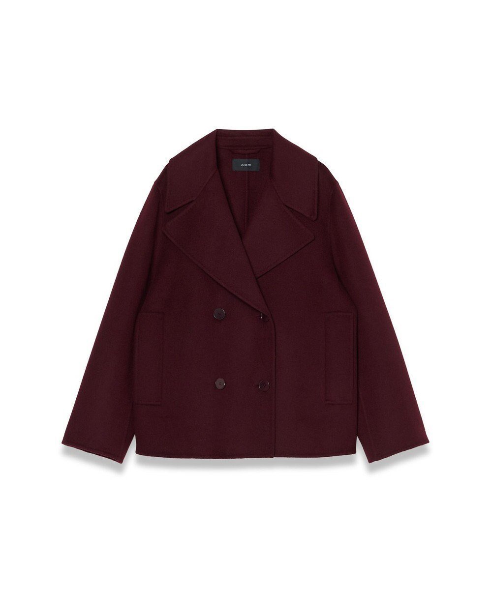【ジョゼフ/JOSEPH】の【WEB&OUTLET限定】ダブルフェイスウールキャッシュ ショートコート インテリア・キッズ・メンズ・レディースファッション・服の通販 founy(ファニー) 　ファッション　Fashion　レディースファッション　Fashion for Women　アウター　Coat / Outerwear Collection　コート・ロングコート・ピーコート　Long Coats, Peacoats & More　レディースジャケット・軽アウター　Jackets　アウトレット　Outlet / Clearance　クラシック　Classic, Timeless Style　ショート　Short, Short Length　ジャケット　Jacket, Outerwear　ダブル　Double, Double-Breasted　フィット　Fit, Slim Fit　フェイス　Face, Facial Design　フロント　Front, Front Design　A/W・秋冬　Autumn/Winter　Merlot|ID: prp329100004758060 ipo3291000000034425140