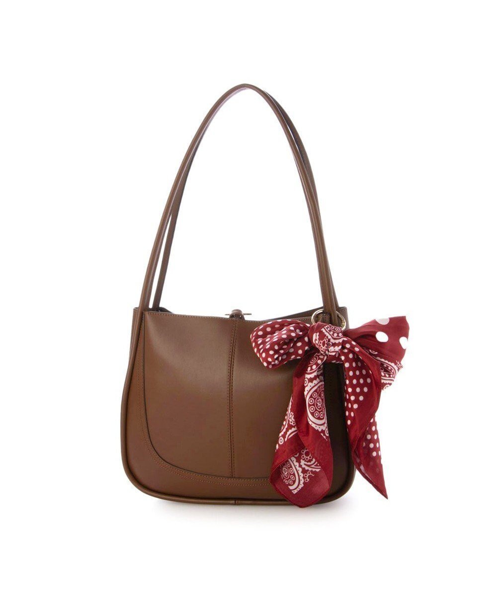 【アンビリオン/UNBILLION】のカシュカシュ cachecache / スカーフチャーム付きロングハンドルトート インテリア・キッズ・メンズ・レディースファッション・服の通販 founy(ファニー) 　ファッション　Fashion　レディースファッション　Fashion for Women　バッグ　Bags　カラフル　Colorful Design　スカーフ　Scarf, Neckwear　財布　Wallet, Purse　チャーム　Charm, Pendant　トレンド　Trend, Trending Now　ハンド　Hand, Handmade　フェイクレザー　Faux Leather, PU Leather　ミックス　Mix, Mixed Style　モチーフ　Motif, Design Theme　ロング　Long, Long-Length　再入荷　Restock / Back in Stock　ブラウン|ID: prp329100004758062 ipo3291000000034425146