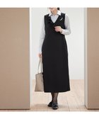 【ティアクラッセ/Tiaclasse】の【洗える】アシメフリルVネックジャンパースカート ブラック|ID: prp329100004758076 ipo3291000000034425189