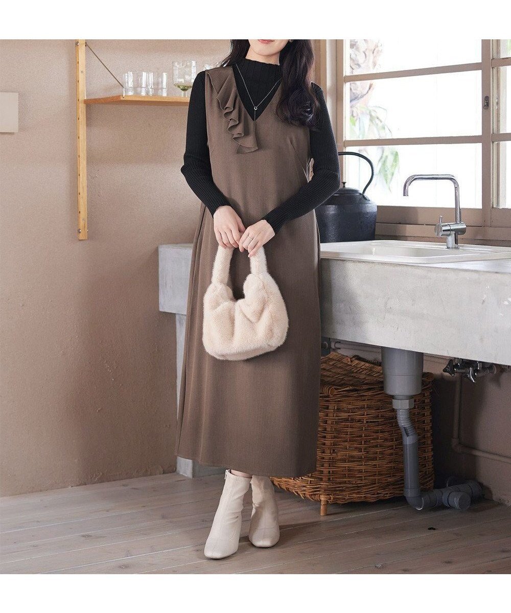 【ティアクラッセ/Tiaclasse】の【洗える】アシメフリルVネックジャンパースカート 人気、トレンドファッション・服の通販 founy(ファニー) ファッション Fashion レディースファッション Fashion for Women スカート Skirts アクセサリー Fashion Accessories インナー Innerwear オケージョン Occasion Wear 洗える Machine Washable 秋 Autumn カーディガン Cardigan, Knitwear スリット Slit, Slit Detail チュニック Tunic, Long Top フェミニン Feminine, Girly フリル Frill, Ruffle ポケット Pocket, Pocket Detail リブニット Rib Knit, Ribbed Knit ロング Long, Long-Length 冬 Winter / This Winter A/W・秋冬 Autumn/Winter 再入荷 Restock / Back in Stock エレガント 上品 Elegant セレモニー Ceremony 新作・新入荷 New Arrivals / New In ビジネス 仕事 通勤 Business / Work / Commuting other-1|ID: prp329100004758076 ipo3291000000035631805