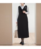 【ティアクラッセ/Tiaclasse】の【洗える】アシメフリルVネックジャンパースカート ブラック|ID: prp329100004758076 ipo3291000000035631807