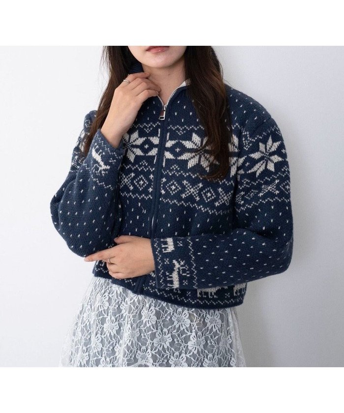 【ウィゴー/WEGO】のユキガラダブルジップカーデ インテリア・キッズ・メンズ・レディースファッション・服の通販 founy(ファニー) https://founy.com/ ファッション Fashion レディースファッション Fashion for Women トップス・カットソー Cut & Sew Tops カーディガン・羽織り Layered Style Cardigans インナー Innerwear カーディガン Cardigan, Knitwear ガーリー Girly, Feminine Style スマホ Smartphone, Mobile Device デニム Denim, Jeans Material ハイネック High Neck, Mock Neck プリーツ Pleats, Pleated ミニスカート Mini Skirt, Short Skirt モックネック Mock Neck, Short Turtleneck 冬 Winter / This Winter 春 Spring 秋 Autumn A/W・秋冬 Autumn/Winter 長袖 Long Sleeve, Full Sleeve |ID: prp329100004758079 ipo3291000000034425197