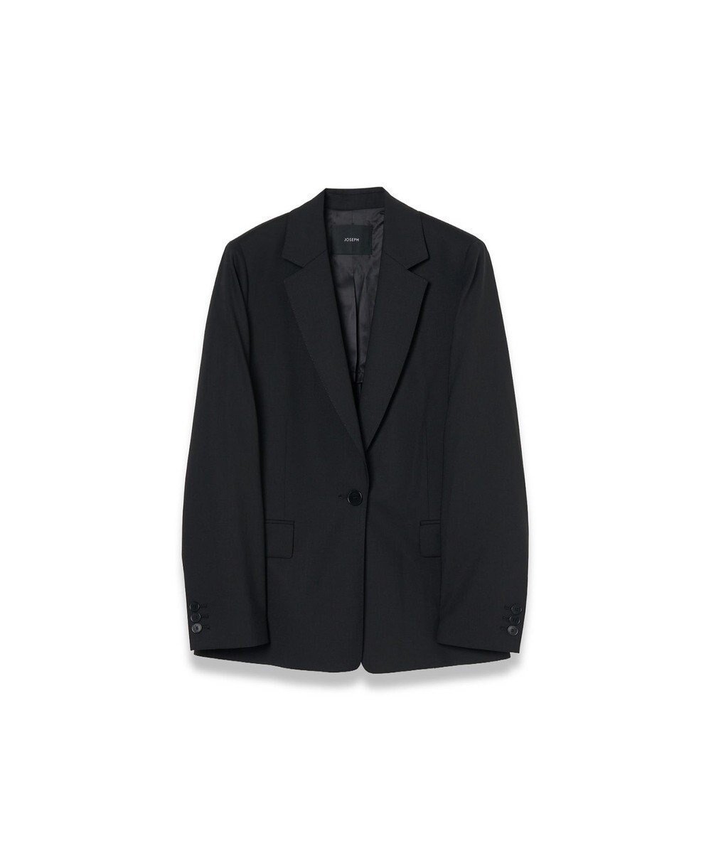 【ジョゼフ/JOSEPH】の【WEB&OUTLET限定】テイラーウールブレンド シングルブレストジャケット インテリア・キッズ・メンズ・レディースファッション・服の通販 founy(ファニー) 　ファッション　Fashion　レディースファッション　Fashion for Women　アウター　Coat / Outerwear Collection　レディースジャケット・軽アウター　Jackets　テーラードジャケット / 通勤・きれいめスタイル　Tailored Jackets & Blazers　アウトレット　Outlet / Clearance　エレガント 上品　Elegant　ジャケット　Jacket, Outerwear　ストレッチ　Stretch, Stretchy Fabric　ビジネス 仕事 通勤　Business / Work / Commuting　フィット　Fit, Slim Fit　フラップ　Flap, Flap Pocket　ポケット　Pocket, Pocket Detail　A/W・秋冬　Autumn/Winter　Black|ID: prp329100004758093 ipo3291000000035695824