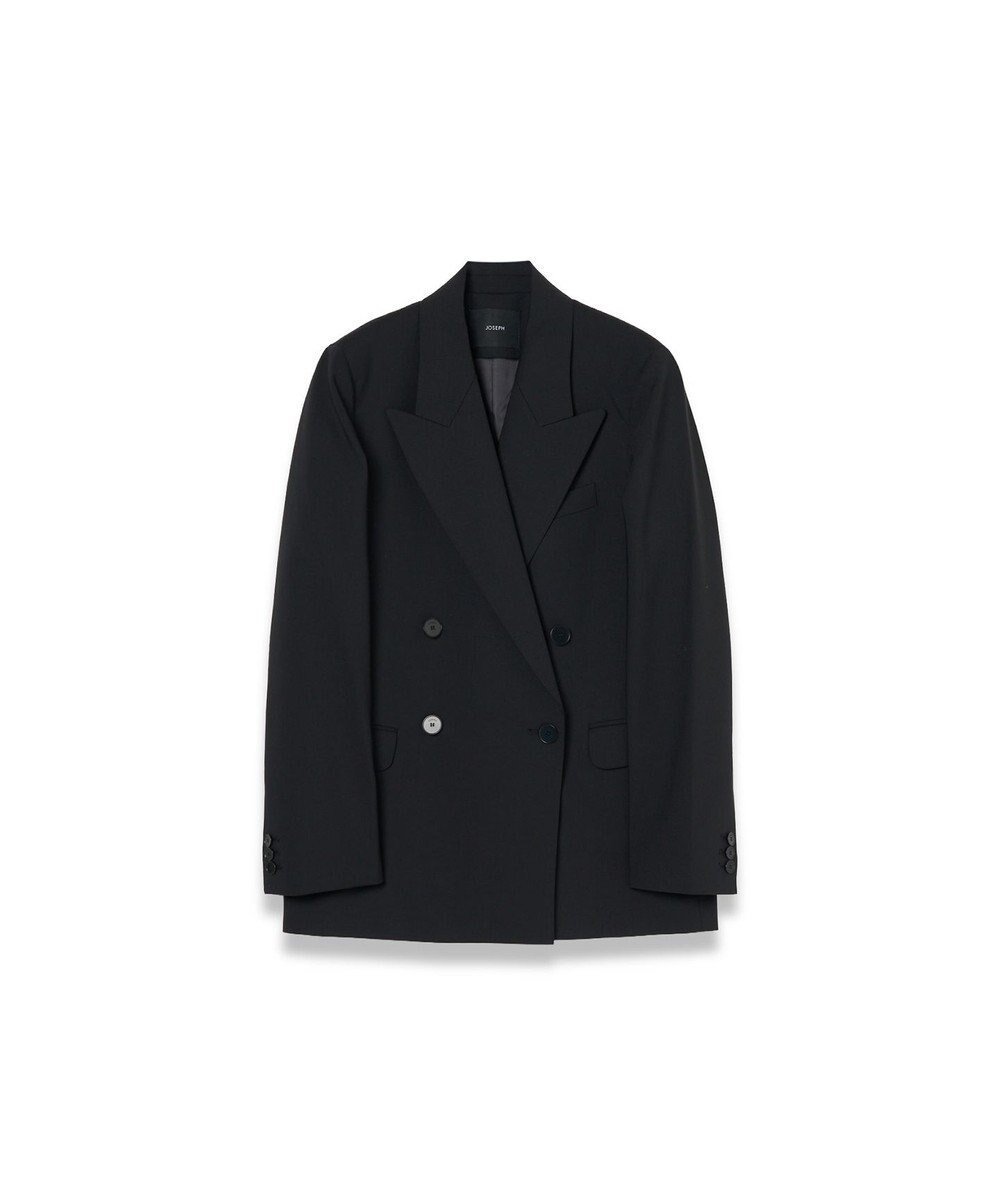 【ジョゼフ/JOSEPH】の【WEB&OUTLET限定】テイラーウールブレンド ダブルブレストジャケット インテリア・キッズ・メンズ・レディースファッション・服の通販 founy(ファニー) 　ファッション　Fashion　レディースファッション　Fashion for Women　アウター　Coat / Outerwear Collection　レディースジャケット・軽アウター　Jackets　テーラードジャケット / 通勤・きれいめスタイル　Tailored Jackets & Blazers　アウトレット　Outlet / Clearance　クラシック　Classic, Timeless Style　ジャケット　Jacket, Outerwear　ストレッチ　Stretch, Stretchy Fabric　ダブル　Double, Double-Breasted　ビジネス 仕事 通勤　Business / Work / Commuting　フィット　Fit, Slim Fit　フラップ　Flap, Flap Pocket　ポケット　Pocket, Pocket Detail　ミドル　Middle Length, Mid Height　レギュラー　Regular, Standard Fit　A/W・秋冬　Autumn/Winter　Black|ID: prp329100004758096 ipo3291000000034425253