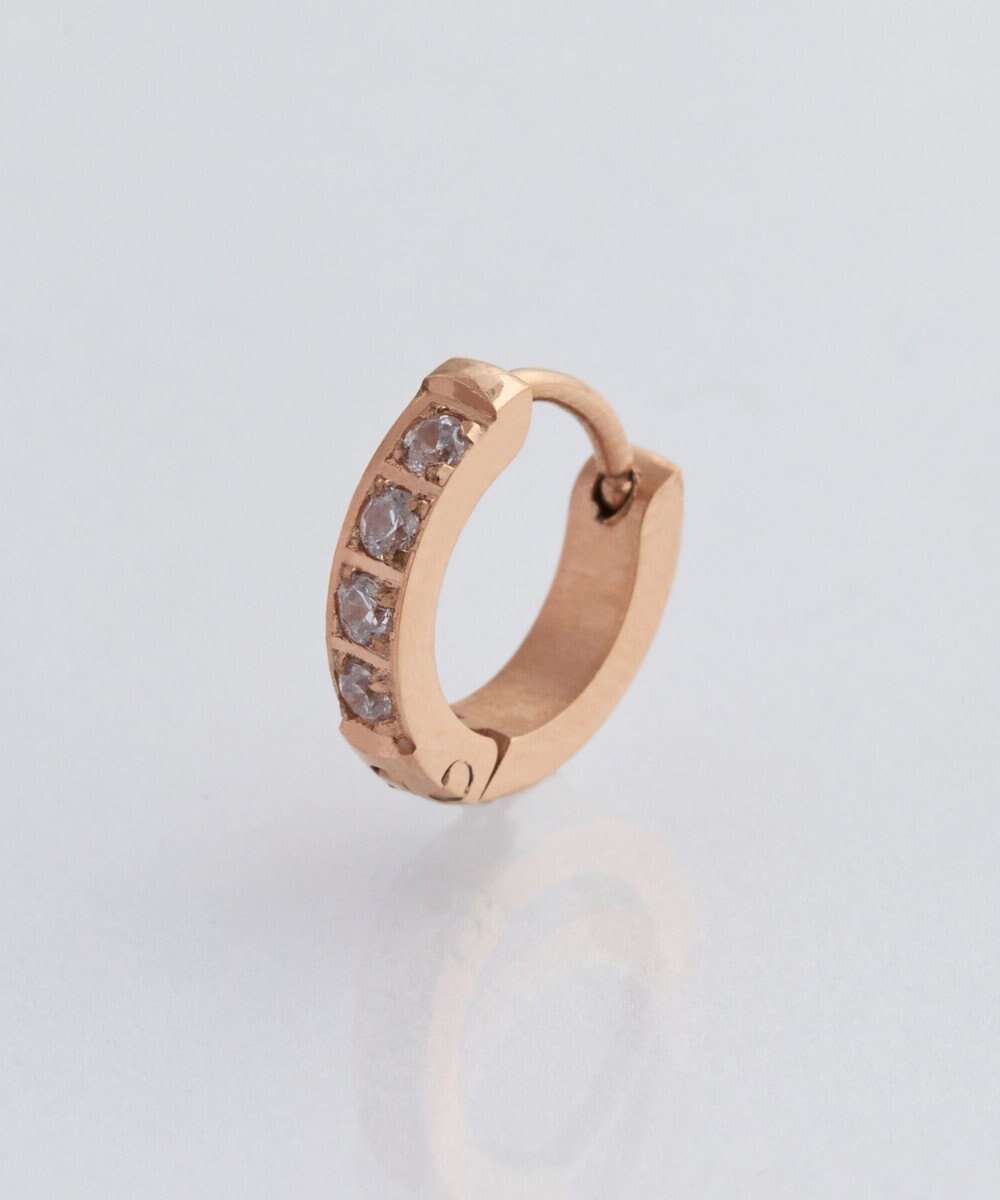 【フィービィー/phoebe】の【金属アレルギー対応】ワンタッチビジューフープミニピアス(片耳)/サージカルステンレス ローズゴールド インテリア・キッズ・メンズ・レディースファッション・服の通販 founy(ファニー) ファッション Fashion レディースファッション Fashion for Women おすすめ Recommended / Our Picks アクセサリー Fashion Accessories ビジネス 仕事 通勤 Business / Work / Commuting モチーフ Motif, Design Theme ローズ Rose, Rose Motif 人気 Popular, Best Seller 片耳 One-Ear, Single Earring ローズゴールド|ID: prp329100004758106 ipo3291000000034425277