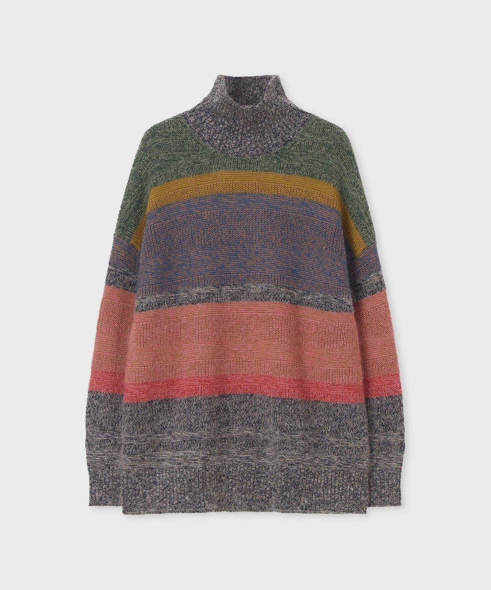 【ポール スミス/Paul Smith】のモヘアミックス ハイネック ニット インテリア・キッズ・メンズ・レディースファッション・服の通販 founy(ファニー) ファッション Fashion レディースファッション Fashion for Women トップス・カットソー Cut & Sew Tops ニット Knit Tops & Sweaters 新作・新入荷 New Arrivals / New In ストライプ Stripe, Striped Pattern セーター Sweater, Knitwear ハイネック High Neck, Mock Neck ミックス Mix, Mixed Style リラックス Relax, Relaxed Fit 夏 Summer S/S・春夏 SS, Spring/Summer, Warm Season 畦 Ribbed Knit A/W・秋冬 Autumn/Winter オレンジ|ID: prp329100004759071 ipo3291000000034434702