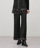 【アンクレイヴ/uncrave】のツィードニット フレアパンツ ブラック×オフ|ID: prp329100004759912 ipo3291000000034442715