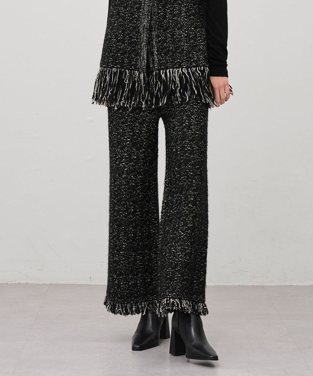 【アンクレイヴ/uncrave】のツィードニット フレアパンツ インテリア・キッズ・メンズ・レディースファッション・服の通販 founy(ファニー) ファッション Fashion レディースファッション Fashion for Women パンツ Pants & Trousers ジャケット Jacket, Outerwear ストレッチ Stretch, Stretchy Fabric ツイード/ツィード Choker, Choker Necklace フリンジ Fringe, Tassel フレア Flare, Flared ミックス Mix, Mixed Style ワイド Wide, Wide Fit A/W・秋冬 Autumn/Winter ブラック×オフ|ID: prp329100004759912 ipo3291000000034442715
