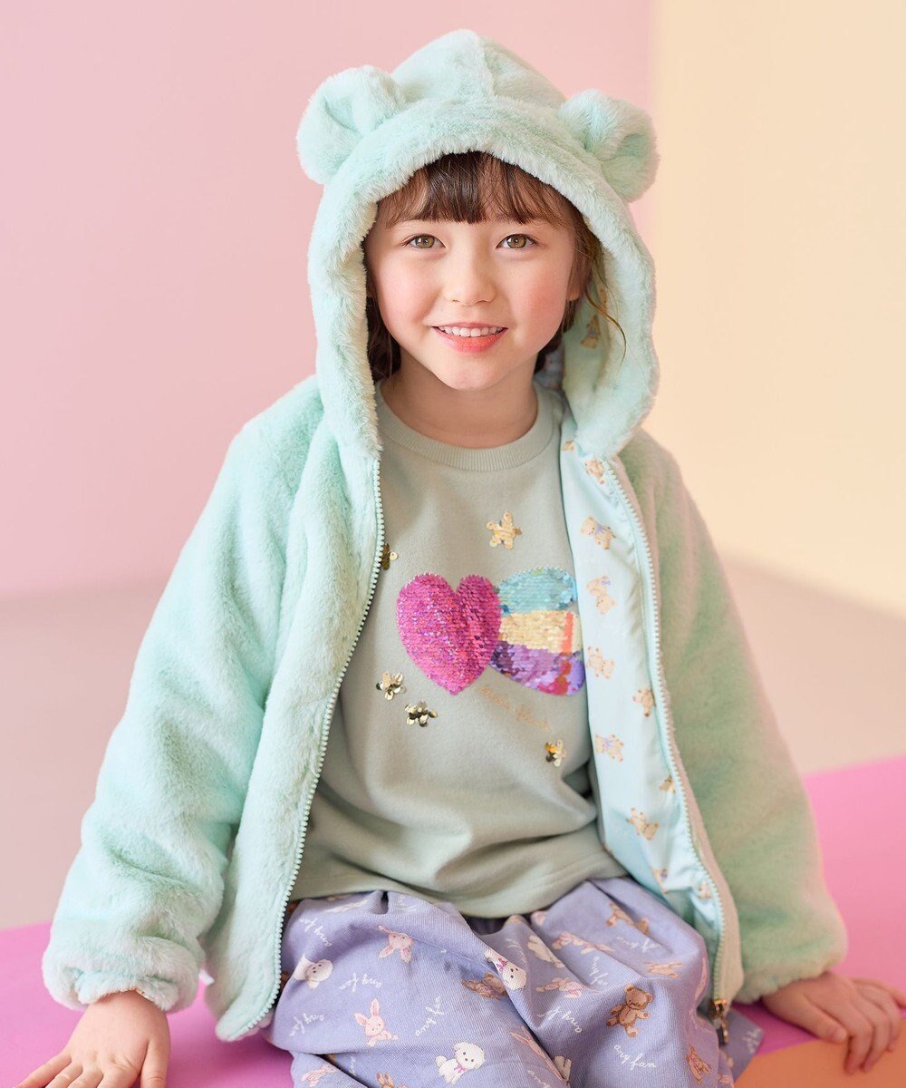 【エニィ/ANY / KIDS】のアニマル耳 フェイクファー ブルゾン インテリア・キッズ・メンズ・レディースファッション・服の通販 founy(ファニー) ファッション Fashion キッズファッション Fashion for Kids アウター Coat Outerwear /Kids アニマル Animal Print ジャケット Jacket, Outerwear ネコ Cat, Feline Motif フェイクファー Faux Fur, Imitation Fur ブルゾン Blouson, Bomber Jacket ポケット Pocket, Pocket Detail ラベンダー Lavender A/W・秋冬 Autumn/Winter ミント×クマ|ID: prp329100004760595 ipo3291000000034451999