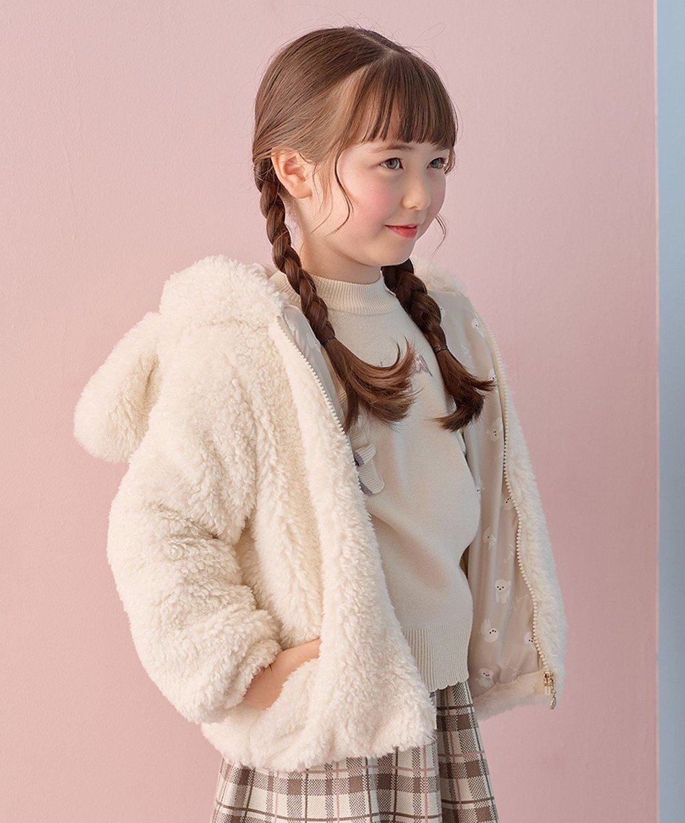 【エニィ/ANY / KIDS】のアニマル耳 フェイクファー ブルゾン インテリア・キッズ・メンズ・レディースファッション・服の通販 founy(ファニー) ファッション Fashion キッズファッション Fashion for Kids アウター Coat Outerwear /Kids アニマル Animal Print ジャケット Jacket, Outerwear ネコ Cat, Feline Motif フェイクファー Faux Fur, Imitation Fur ブルゾン Blouson, Bomber Jacket ポケット Pocket, Pocket Detail ラベンダー Lavender A/W・秋冬 Autumn/Winter エクリュ×イヌ|ID: prp329100004760595 ipo3291000000034452000