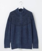 【ジョセフ アブード/JOSEPH ABBOUD / MEN】の【インポート素材/ふわふわ】ブークレー ハイネック ジップ プルオーバー ニット ダルブルー系|ID: prp329100004760617 ipo3291000000034452100