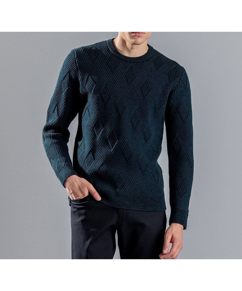【ジョゼフ オム/JOSEPH HOMME / MEN】のエコタック クルーネックニット インテリア・キッズ・メンズ・レディースファッション・服の通販 founy(ファニー) 　ファッション　Fashion　メンズファッション　Fashion for Men　トップス・カットソー　Cut & Sew Tops　ニット・セーター / 定番トップス　Knit Tops & Sweaters　シンプル　Simple, Minimal　ジャケット　Jacket, Outerwear　セーター　Sweater, Knitwear　ベーシック　Basic, Essential　ミックス　Mix, Mixed Style　A/W・秋冬　Autumn/Winter　ピーコックグリーン系|ID: prp329100004760619 ipo3291000000034452114