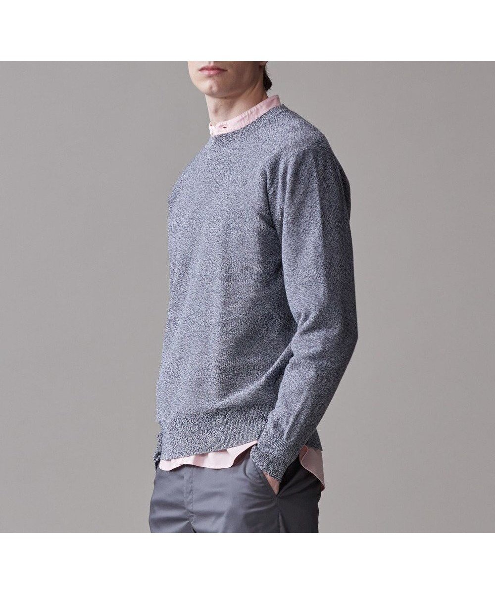 【ジェイ プレス/J.PRESS / MEN】のギマコットンクルーニット インテリア・キッズ・メンズ・レディースファッション・服の通販 founy(ファニー) 　ファッション　Fashion　メンズファッション　Fashion for Men　トップス・カットソー　Cut & Sew Tops　ニット・セーター / 定番トップス　Knit Tops & Sweaters　コーティング　Coating, Coated Finish　ジャケット　Jacket, Outerwear　セーター　Sweater, Knitwear　バランス　Balance, Style Balance　エレガント 上品　Elegant　夏　Summer　春　Spring　S/S・春夏　SS, Spring/Summer, Warm Season　ブルー系|ID: prp329100004760624 ipo3291000000034452142