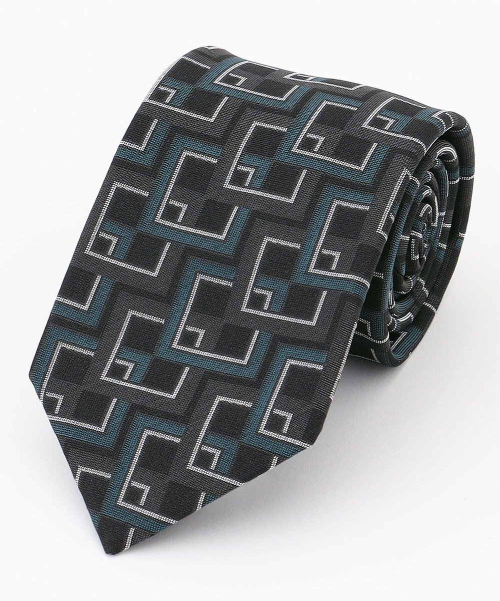 【ジョゼフ オム/JOSEPH HOMME / MEN】の【LEON 11月号掲載】ジオメトリックジャガード ネクタイ インテリア・キッズ・メンズ・レディースファッション・服の通販 founy(ファニー) 　ファッション　Fashion　メンズファッション　Fashion for Men　11月号　November Issue　シルク　Silk, 100% Silk　スーツ　Suit, Formalwear　エレガント 上品　Elegant　雑誌　Magazine, Fashion Magazine　ダークグリーン系7|ID: prp329100004760628 ipo3291000000034452172