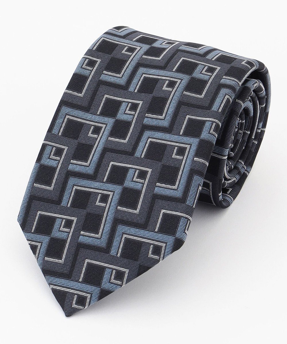 【ジョゼフ オム/JOSEPH HOMME / MEN】の【LEON 11月号掲載】ジオメトリックジャガード ネクタイ インテリア・キッズ・メンズ・レディースファッション・服の通販 founy(ファニー) 　ファッション　Fashion　メンズファッション　Fashion for Men　11月号　November Issue　シルク　Silk, 100% Silk　スーツ　Suit, Formalwear　エレガント 上品　Elegant　雑誌　Magazine, Fashion Magazine　ネイビー系7|ID: prp329100004760628 ipo3291000000034452173