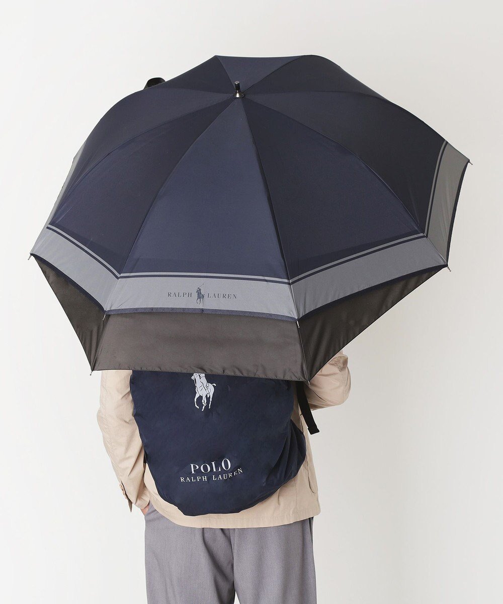 【ムーンバット/MOONBAT / MEN】のポロ ラルフ ローレン (POLO RALPH LAUREN) メンズ 長傘 雨傘 ロゴ刺繍 ボタンジャンプ ワンタッチ インテリア・キッズ・メンズ・レディースファッション・服の通販 founy(ファニー) 　ファッション　Fashion　メンズファッション　Fashion for Men　アイビー　Ivy Pattern　ニューヨーク　New York, NYC Style　メンズ　Men's, Menswear　リュック　Backpack, Rucksack　傘　Umbrella, Parasol　ディープブルー|ID: prp329100004760631 ipo3291000000034452183
