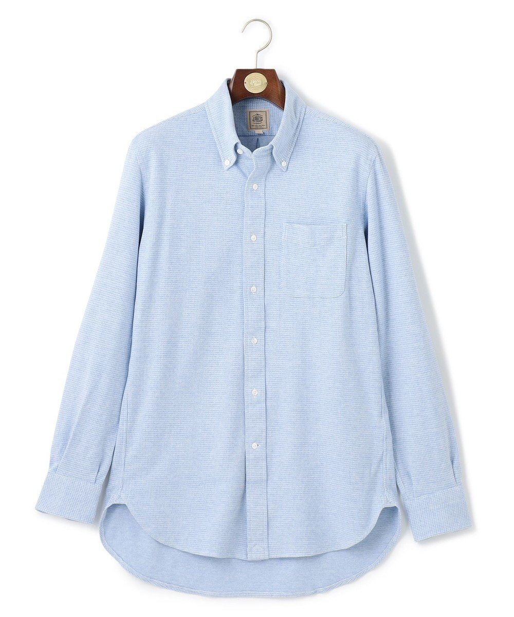 【ジェイ プレス/J.PRESS / MEN】のリッチジャージー コットンネルシャツ インテリア・キッズ・メンズ・レディースファッション・服の通販 founy(ファニー) ファッション Fashion メンズファッション Fashion for Men トップス・カットソー Cut & Sew Tops メンズシャツ Shirts ジャケット Jacket, Outerwear ドレス Dress, One-Piece メランジ Melange, Mixed Yarn リラックス Relax, Relaxed Fit A/W・秋冬 Autumn/Winter サックスブルー系8|ID: prp329100004760633 ipo3291000000034452195