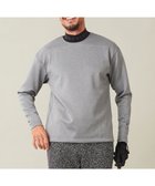 【23区 ゴルフ/23区GOLF / MEN】の【23Fondation/MEN】【吸水速乾・UVケア】バイカラー 長袖モックネックシャツ ライトグレー系|ID: prp329100004761910 ipo3291000000034463582