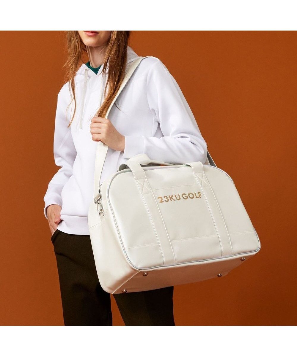 【23区 ゴルフ/NIJYUSANKU GOLF】の【WOMEN】ボストンバッグ インテリア・キッズ・メンズ・レディースファッション・服の通販 founy(ファニー) 　ファッション　Fashion　レディースファッション　Fashion for Women　バッグ　Bags　オーバル　Oval Design　シューズ　Shoes, Footwear　ショルダー　Shoulder, Shoulder Strap　シンプル　Simple, Minimal　パール　Pearl, Pearl Accent　ボストンバッグ　Boston Bag, Retro Bag　ポケット　Pocket, Pocket Detail　ラグジュアリー　Luxury, Elegant　ホワイト系|ID: prp329100004761913 ipo3291000000034463595