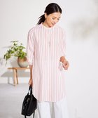 【自由区/JIYU-KU】の【洗える】SOMELOSテンセルチュニック シャツ オフ×ピンク|ID: prp329100004761916 ipo3291000000034463607