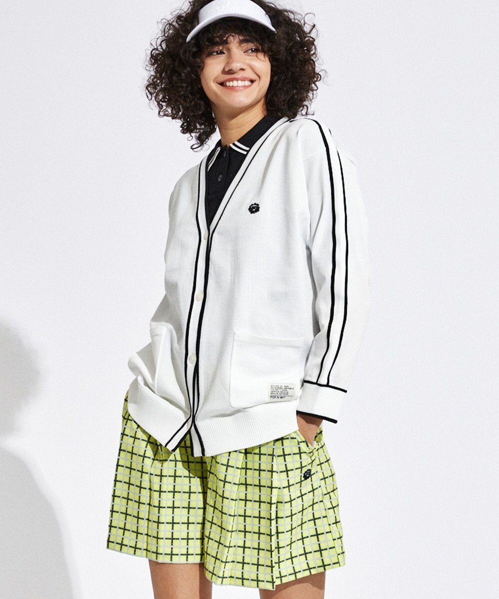 【ピーダブリュサーキュラス/PW CIRCULUS】の【WOMEN】ライン カーディガン ゴルフウェア レディース 人気、トレンドファッション・服の通販 founy(ファニー) 　ファッション　Fashion　レディースファッション　Fashion for Women　トップス・カットソー　Cut & Sew Tops　カーディガン・羽織り　Layered Style Cardigans　春　Spring　カーディガン　Cardigan, Knitwear　グラフィック　Graphic, Graphic Design　軽量　Lightweight, Ultra Light　ポケット　Pocket, Pocket Detail　ポロシャツ　Polo Shirt, Collared Tee　メッシュ　Mesh, Net Fabric　モックネック　Mock Neck, Short Turtleneck　S/S・春夏　SS, Spring/Summer, Warm Season　おすすめ　Recommended / Our Picks　夏　Summer　ゴルフ　Golf　 other-1|ID: prp329100004761918 ipo3291000000034463618